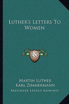 portada luther's letters to women (en Inglés)