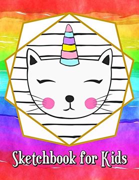 portada Sketchbook for Kids: Cat Unicorn, Children's Drawing Books, a Large Journal With Blank Paper for Drawing and Sketching, 8. 5 x 11 Inches, 100 Pages (Volume 2) 