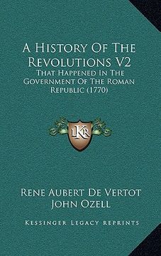 portada a history of the revolutions v2: that happened in the government of the roman republic (1770 (en Inglés)