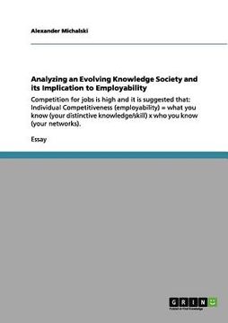 portada analyzing an evolving knowledge society and its implication to employability (en Inglés)