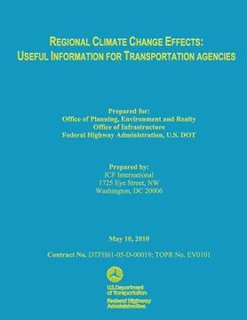 portada Regional Climate Change Effects: Useful Information for Transportation Agencies (in English)