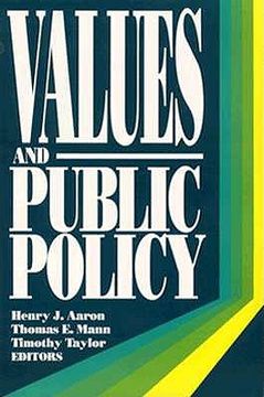 portada values and public policy (en Inglés)
