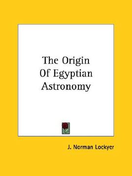portada the origin of egyptian astronomy (en Inglés)