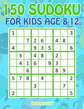 portada 150 Sudoku for Kids age 8-12: Sudoku With Cute Monster Books for Kids (Sudoku Puzzle Books for Kids) (en Inglés)