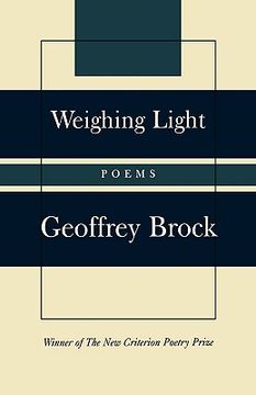 portada weighing light: poems (en Inglés)