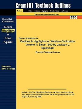 portada studyguide for western civilization: volume ii: since 1500 by jackson j. spielvogel, isbn 9780495502876