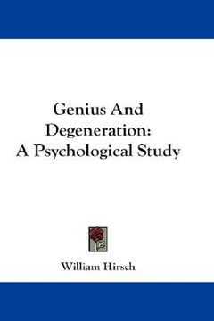 portada genius and degeneration: a psychological study (en Inglés)