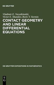 portada contact geometry and linear differential equations (en Inglés)
