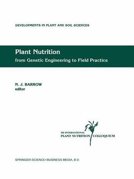 portada Plant Nutrition -- From Genetic Engineering to Field Practice: Proceedings of the Twelfth International Plant Nutrition Colloquium, 21-26 September 19 (en Inglés)