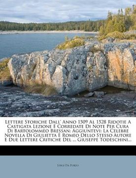 portada Lettere Storiche Dall' Anno 1509 Al 1528 Ridotie a Castigata Lezione E Corredate Di Note Per Cura Di Bartolommeo Bressan: Aggiuntevi: La Celebre Novel (en Italiano)