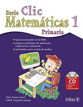 portada clic 1: matemáticas primaria incluye cd