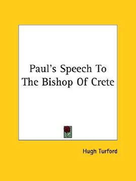 portada paul's speech to the bishop of crete (en Inglés)