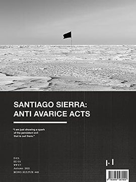portada Santiago Sierra: Anti Avarice Acts [Single Issue Magazine]