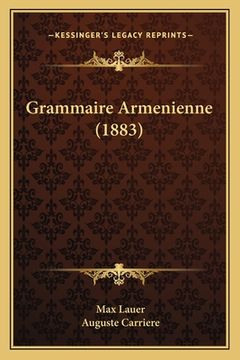 portada Grammaire Armenienne (1883) (en Francés)
