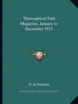 portada theosophical path magazine, january to december 1933 (in English)