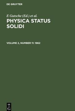 portada Physica Status Solidi, Volume 2, Number 11, Physica Status Solidi (1962) 