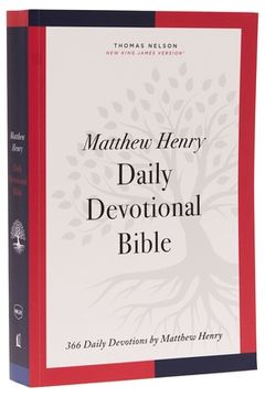 portada Nkjv, Matthew Henry Daily Devotional Bible, Paperback, red Letter, Comfort Print: 366 Daily Devotions by Matthew Henry (en Inglés)