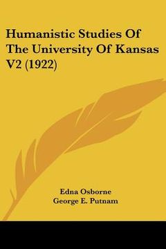 portada humanistic studies of the university of kansas v2 (1922) (in English)