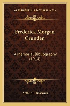 portada Frederick Morgan Crunden: A Memorial Bibliography (1914) (in French)