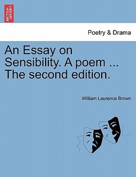 portada an essay on sensibility. a poem ... the second edition. (en Inglés)