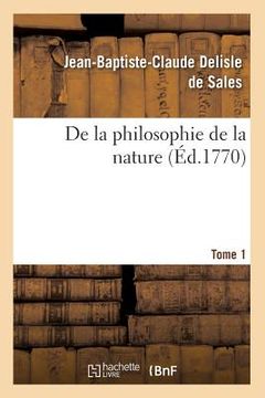 portada de la Philosophie de la Nature. Tome 1 (Éd.1770)