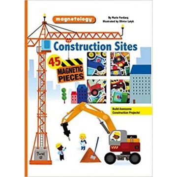 portada Construction Sites: 45 Magnetic Pieces (en Inglés)