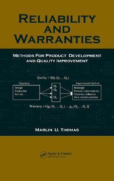 portada reliability and warranties: methods for product development and quality improvement (en Inglés)