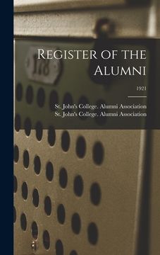 portada Register of the Alumni; 1921