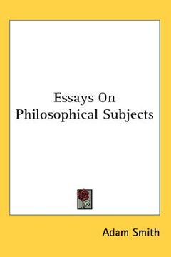 portada essays on philosophical subjects (in English)