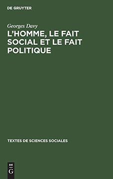 portada L'homme, le Fait Social et le Fait Politique (in French)