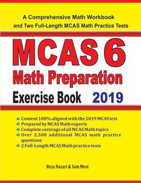 portada MCAS 6 Math Preparation Exercise Book: A Comprehensive Math Workbook and Two Full-Length MCAS 6 Math Practice Tests (in English)