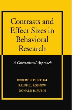 portada Contrasts and Effect Sizes in Behavioral Research: A Correlational Approach (in English)