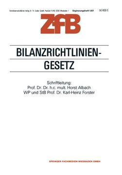 portada Bilanzrichtlinien-Gesetz (Zeitschrift für Betriebswirtschaft) (German Edition)
