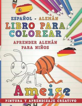 portada Libro Para Colorear Español - Alemán I Aprender Alemán Para Niños I Pintura Y Aprendizaje Creativo