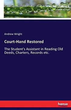 portada Court-Hand Restored (in English)
