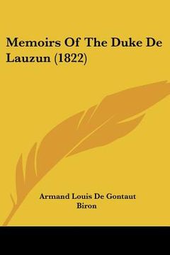 portada memoirs of the duke de lauzun (1822)