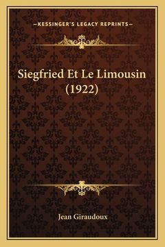 portada Siegfried Et Le Limousin (1922) (en Francés)