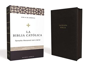 portada Biblia Católica, Tamaño Personal, Leathersoft, Negra, con Cierre