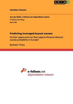 portada predicting leveraged buyout success (en Inglés)