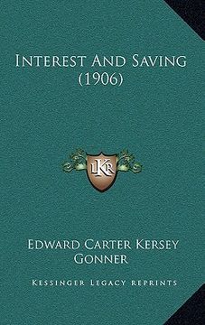 portada interest and saving (1906) (en Inglés)
