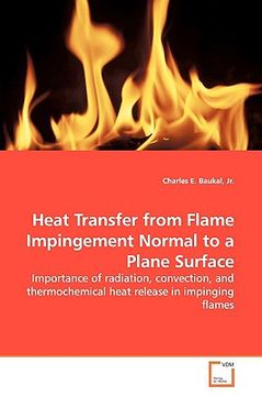 portada heat transfer from flame impingement normal to a plane surface