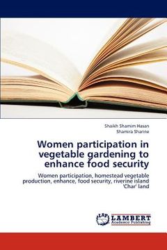 portada women participation in vegetable gardening to enhance food security (en Inglés)