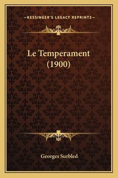 portada Le Temperament (1900) (in French)