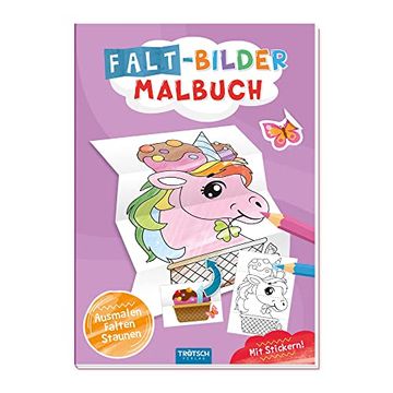 portada Trã Tsch Malbuch Faltbilder-Malbuch Einhorn (en Alemán)