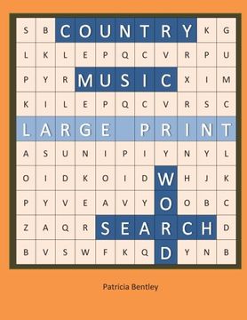 portada Country Music Large Print Word Search (en Inglés)