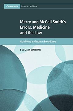 portada Merry and Mccall Smith's Errors, Medicine and the law (Cambridge Bioethics and Law) (in English)