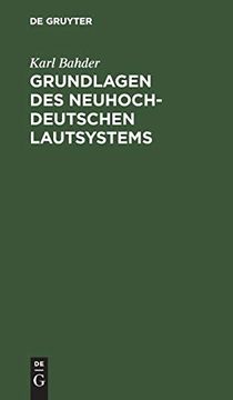 portada Grundlagen des Neuhochdeutschen Lautsystems (en Alemán)