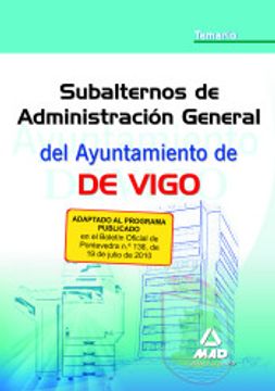 portada Subalterno de Administración General del Ayuntamiento de Vigo. Temario