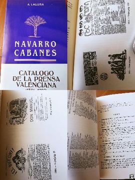 portada Navarro Cabanes. Catalogo de la Prensa Valenciana 1586 1927
