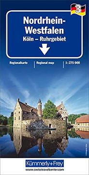 portada Nordrhein-Westfalen 1: 275 000 mit Touristischen Informationen und Index: Köln - Ruhrgebiet - Hannover